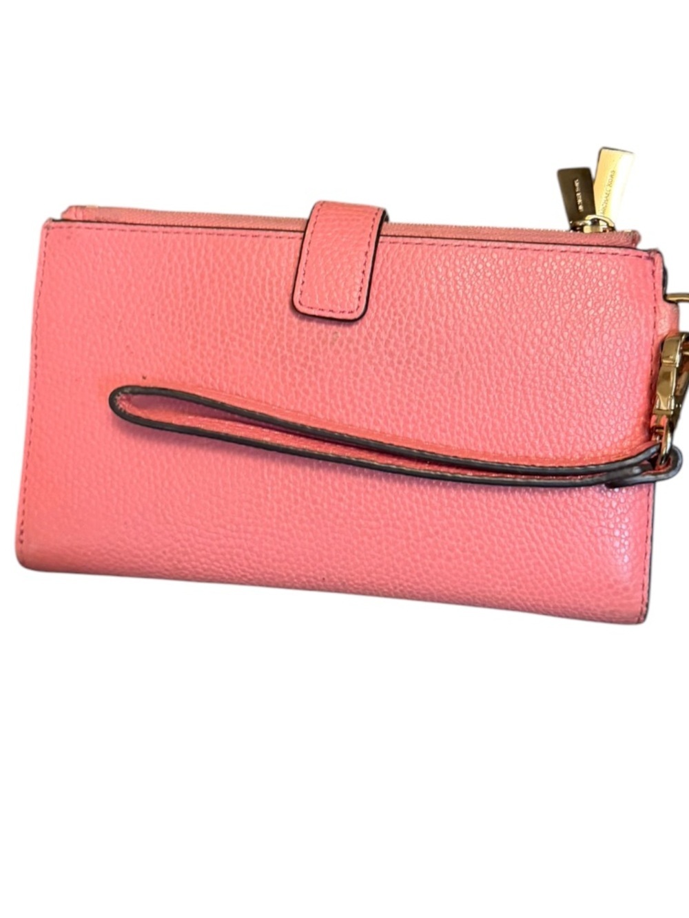 MICHAEL KORS Jet Set Travel Wristlet Clutch Women Leather Bifold Wallet Pink